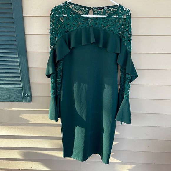 Quiz | Dresses | Quiz Green Long Sleeve Lace Detail Midi Dress | Poshmark